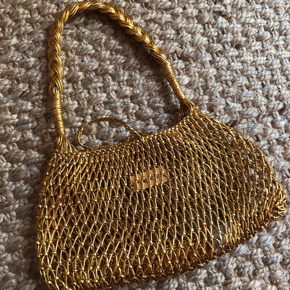New w Tag: J Crew small Cadiz handknotted shoulder bag in metallic - Picture 2 of 10